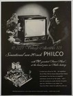 1952 Philco 20-inch Television Tv Home Design Photo Art Decor Vintage Print Ad