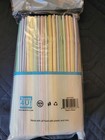 Plastic Striped Flex Drinking Straws 8 1 2 Inch Long  125 Count   Bpa Free New