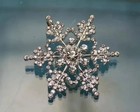 1 70 Ct Round Cut Moissanite Women s Snowflake Brooch Pin 14k White Gold Plated