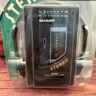 Sharp Jc-140 bk  Portable Am fm Stereo Cassette Player - Vintage - Nib- Black