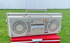 Sharp Gf-575 Vintage Boombox Ghetto Blaster 80s Dual Cassette Radio Stereo Japan