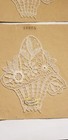 Antique Switzerland Victorian Floral Basket Bobbin Lace Embellishment Appliques