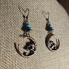 Boutique Witchy Goth Rave Punk Skull Moon Dangle Earrings