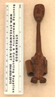 Vintage Bsa Hand Carved Wood Indian Figure Neckerchief Slide Folk Art