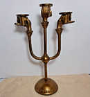 Haunted Hands Gold Color Metal  Candelabra Taper Candle Holder Oddities Gothic