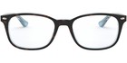 Ray-ban Polished Havana On Light Blue Soft Square Eyeglass Frames Rx5375 5883 56