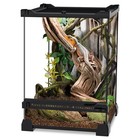 Reptile Terrarium 8 x8 x12  Mini  Front-opening Glass Tank With Mesh Lid   Lock 