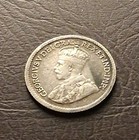 1916 Canada 5 Cent King George V Canadian Silver Coin Five Cents
