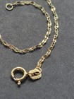 10k Solid Gold Mirror Anklet 10in 1 3mm Dainty 
