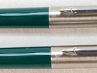 Vintage Parker Jotter Pen  Mechanical Pencil Set Dark Green Body Steel Cap