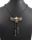 Native American Bolo Tie Rodeo Cowboy Leather Necktie Western Necklace Costume A