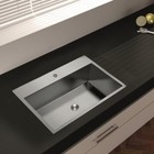 33 x 22 x 9  Single Basin Stainless Steel Top Mount Kitchen Sink W  Bottom Grid