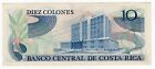 Costa Rica P-237b 10 Colones 1986 Error 1988 Date Xf-au