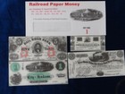 Reproduction Railroad Paper Money Set 1 New 