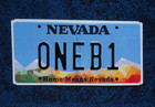 Nevada Vanity License Plate - Oneb1