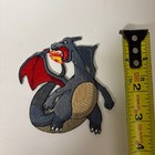 Shiny Charizard Pokemon Embroidered Iron On Patch Black Red Grey 3 5 