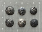 Lot 6 Pcs Ancient Java 1 Masa Silver Coins Sandalwood Flower