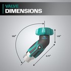Heavy Duty 45 Angle Hose Connector Metal Elbow Fitting With Shut Off Valve