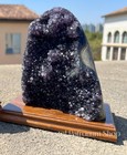 Natural Large Amethyst Crystal Cluster  Raw Amethyst Geode  Dark Purple Amethyst