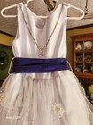Chic Baby Flower Girl Dress Size 3 4 White Satin Organza Style Fabric