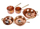 Pure Copper Cookware Set 10 Piece Set With Serving Spoon