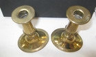 Pair Of Brass Candlesticks Vintage  Candle Holder  English Early 20th Century