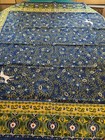 Gen-emon Gen Collection Tablecloth Shika Deer Floral Vine Blue Arita Japan 53x53