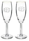 Personalized Wedding Champagne Flutes Set Of 2 - Engraved Gift Glasses