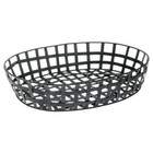Hubert Metal Tobacco Basket Oval Black - 19 1 2 l X 15 w X 4 h