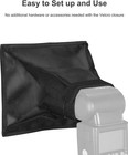 6 x7  Collapsible Mini Softbox     Universal Flash Diffuser With Storage Pouch