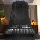Elegant Mosquito Net Bed Canopy With Mounting Hardware   Xl Size   Black