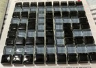 Black Blue Glass Mosaic Tile Assortment Square Craft Pieces Set Decorative Tiles