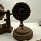 Pair Of Brass Wall Sconces Light Fixtures Vintage Look No Globes Shades