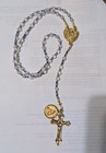 Our Lady Of Good Remedy Rosary  Crystals  Antique Medal
