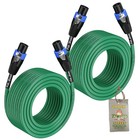 Speakon Cables 50 Ft 2 Pack 12 Awg Wires -fat Toad Speaker Cords Pro Audio Stage