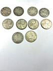 Old Canada Silver Quarter Lot 10 Coins 1918-1958 -80  Silver