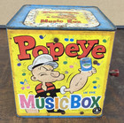 Rare 1957 Mattel Popeye In The Music Box Jack-in-the-box Tin Toy Crank-as Is