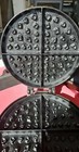 Vintage Cast Iron Waffle Maker  Size 7-8  No Name