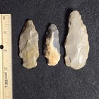 3 Archaic Arrowheads - Chert - Linmestone Co Al - Guilford  Heavy Duty  Bradley
