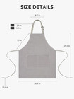 Adjustable Bib Apron With 2 Pockets Cooking Kitchen Aprons For Women Men Chef