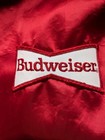 Vintage 80s Budweiser Anheuser Busch Satin Jacket Red Button Up Mens Xl Large