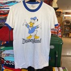 1980s Vintage Walt Disney Disneyland Ringer Tee Medium White Donald Duck T-shirt