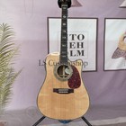 Cutaway Acoustic Guitar D45 Solid Spruce Top Abalone Inlay Fingerboard 301 Eq