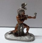 Vintage Pewter Native Americans Lot Of 5 Warrior Canoe Chief Horse