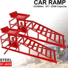 2x Heavy Duty Auto Car Truck Service Ramp Lift Car Jack Hydraulic Lift 5 Ton Red