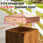 4 Pcs 4x4   Solid Copper Post Caps Fence Pyramid Decking Caps With Screw For Met