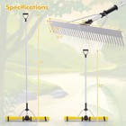 Floating Weed Lake Rake Pond Weed Cutter W  Foam Floats  Extended Handle   Rope