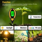 4-in-1 Ph Tester Soil Water Moisture Light Test Meter For Garden Plant Seeding