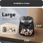 Windproof Smokeless Metal Ashtray With Lid     Multi Colors 
