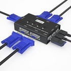 4-port Kvm Switch Vga For 4 Computers  Share Monitor   Usb Hub  4 Vga Cables Inc